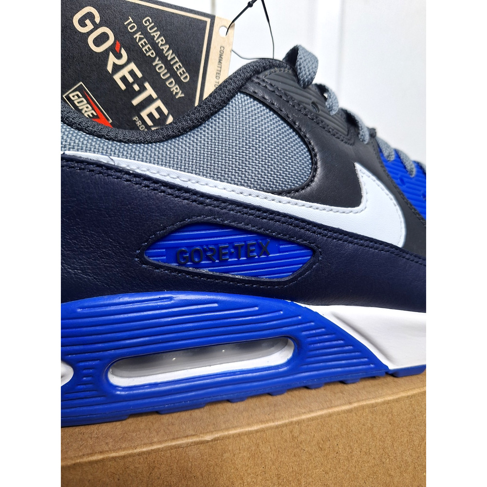 Nike Air Max 90 Gore Tex Cool Grey Racer Blue FD5810-003 size 12 - Picture 4 of 6